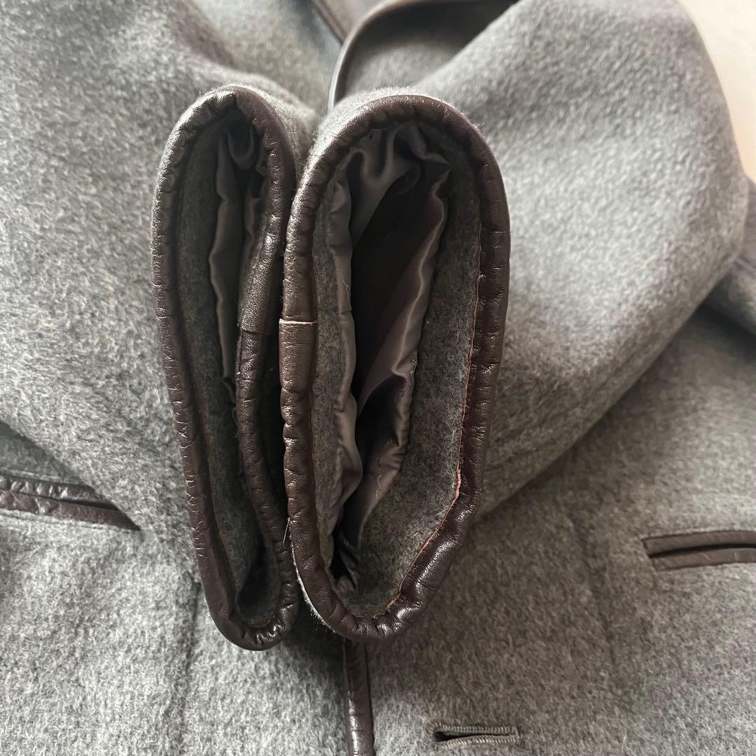 マドモアゼルノンノン　ウールコートジャケット　くるみボタン　グレー