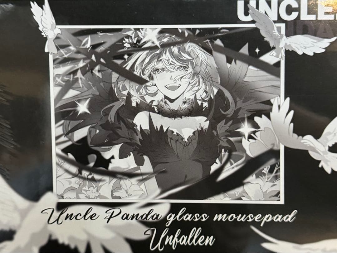 【未開封】Uncle Panda 不落羽 ガラスマウスパッド 450×400mm