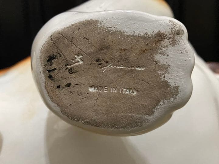 イタリア製　陶器　置物　ブルドッグ？　犬