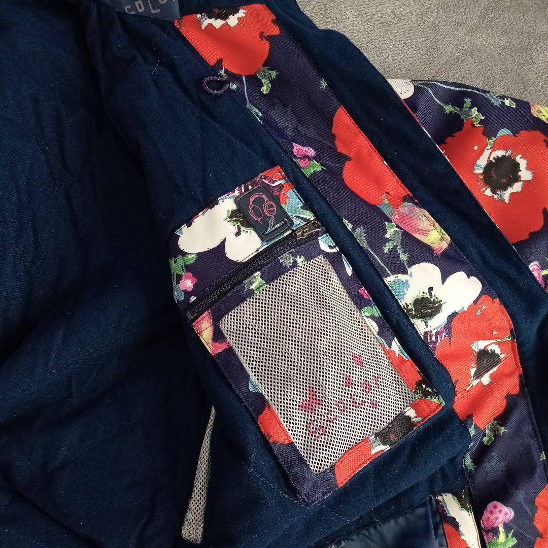 美品！　スカラー　スノーウェア　上下セット　花柄　XS