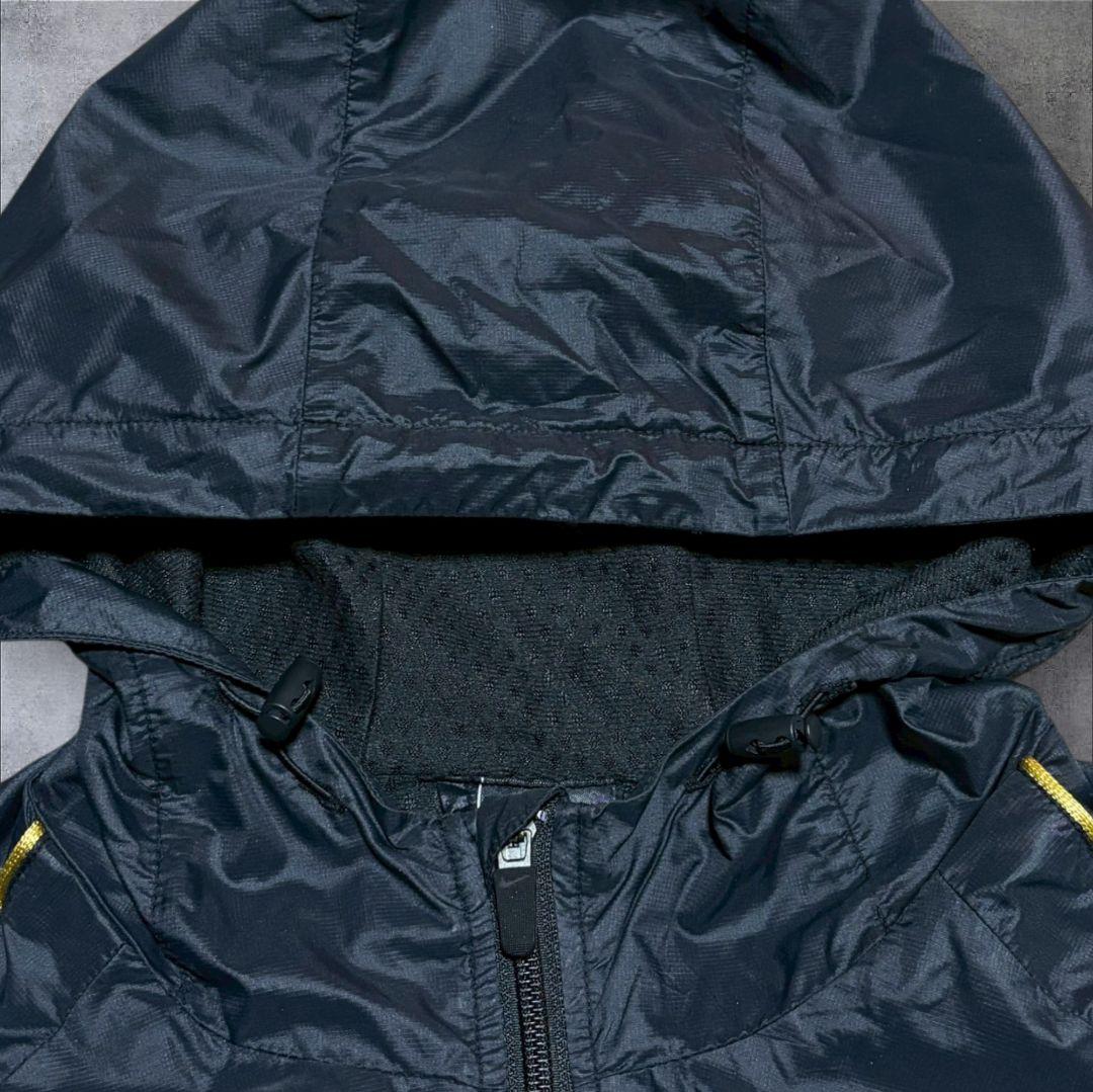 00s NIKE ナイキ セットアップ 大きいサイズ ナイロン 金刺繍 黒 XL