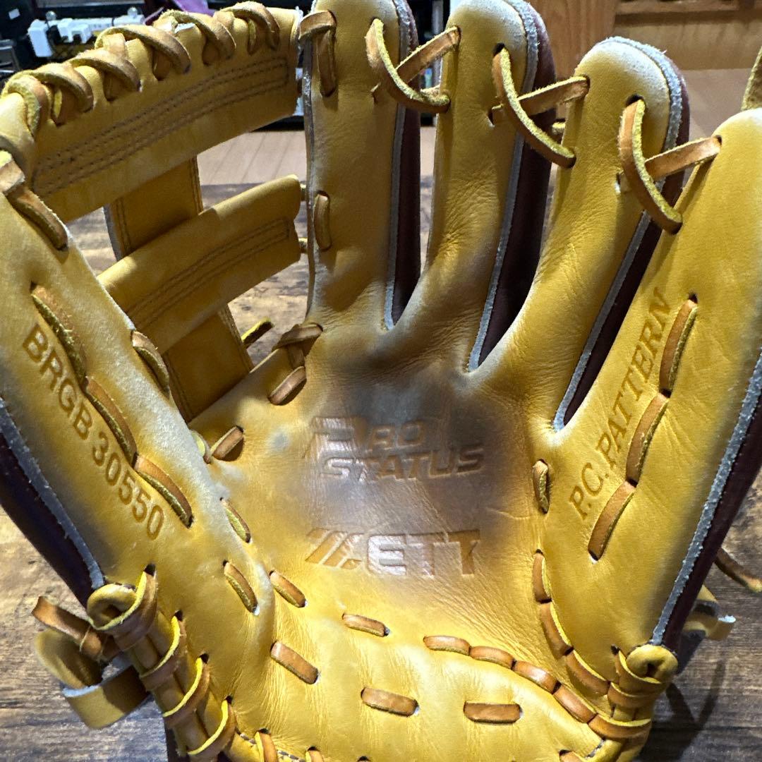 ETT 軟式グローブ イエロー/ブラウン 日本製