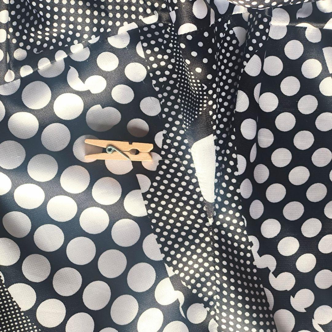 フラメンコ衣装　ファルダとピキージョセット　大小水玉　黒　５段　スカート