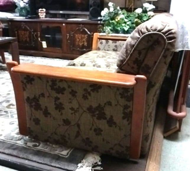 花柄デザイン 2人掛けソファ　国産家具