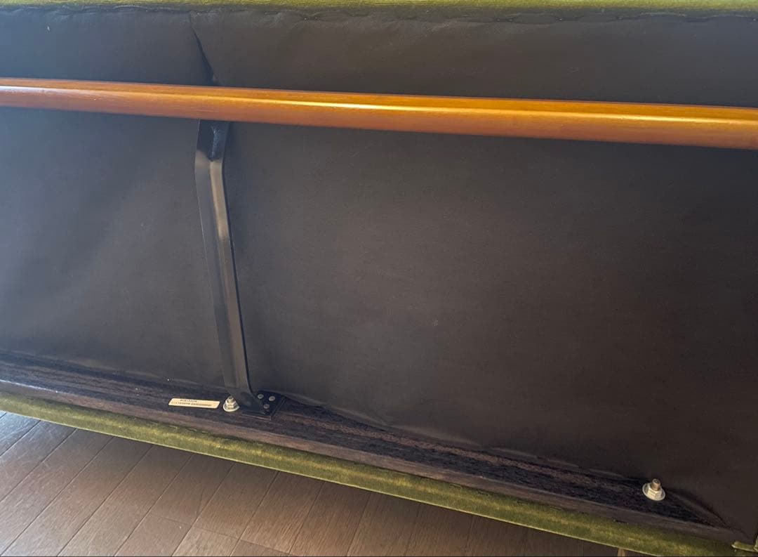 カリモク60Kチェア　2シーター　ソファ　モケットグリーン