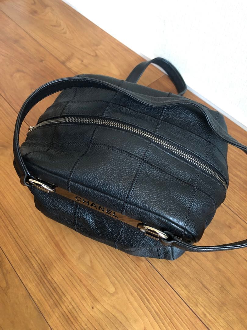 CHANELシャネル チョコバー ハンドバッグ キャビアスキン