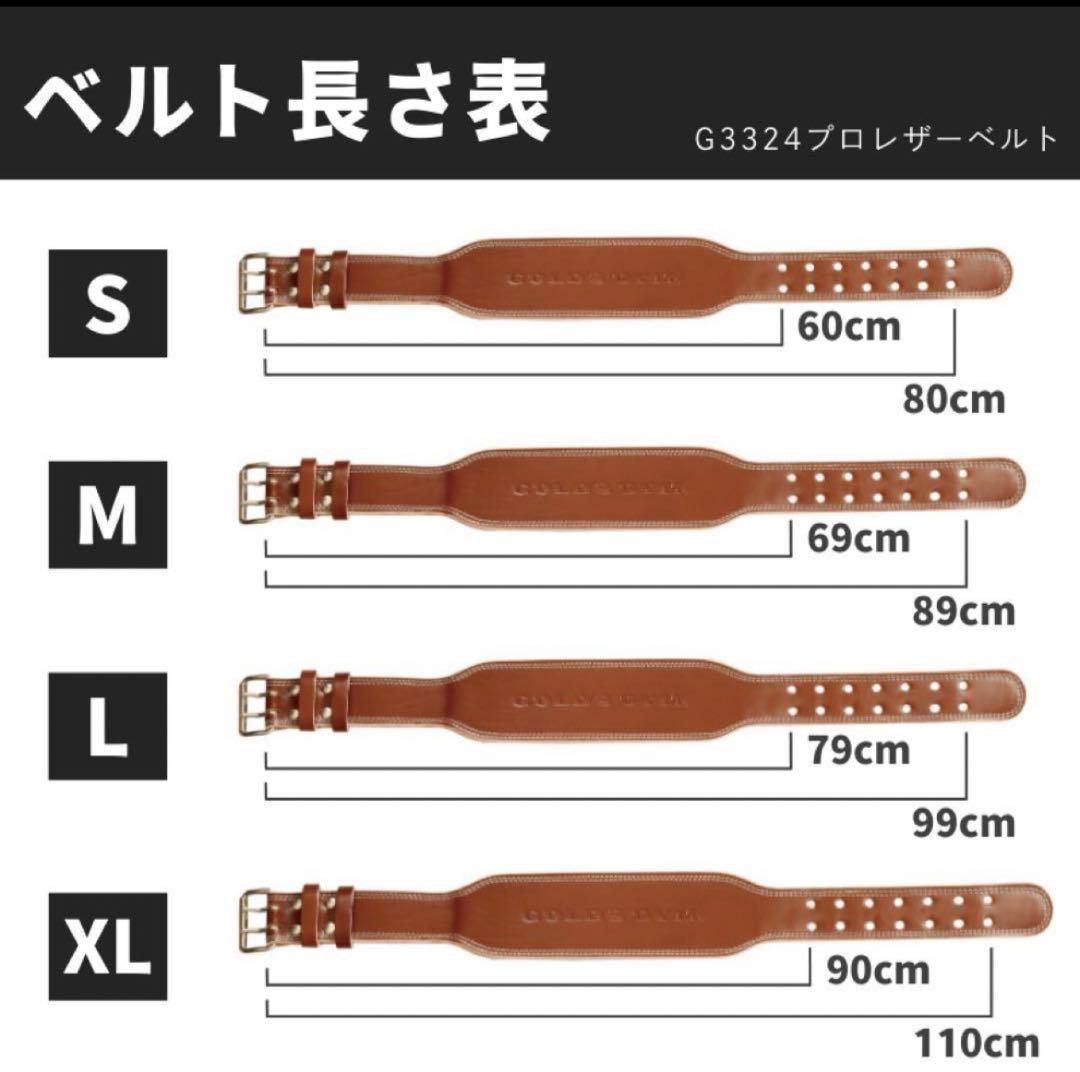 【美品】GOLD'S GYM G3324 プロレザーベルト Ｍサイズ
