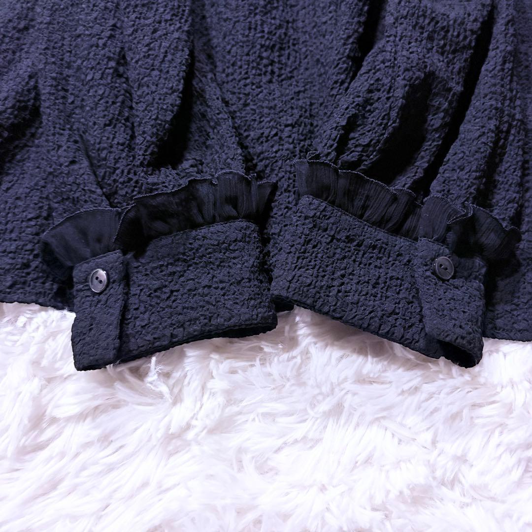 美品★23AW イエナ ボリュームカラーブラウス ブラック