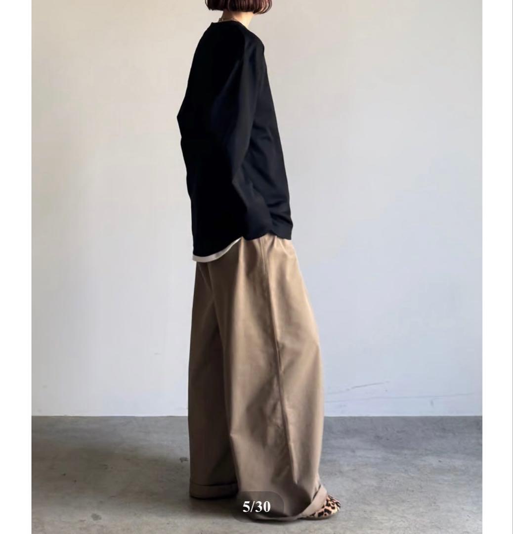 fashiruワイドチノスラックス