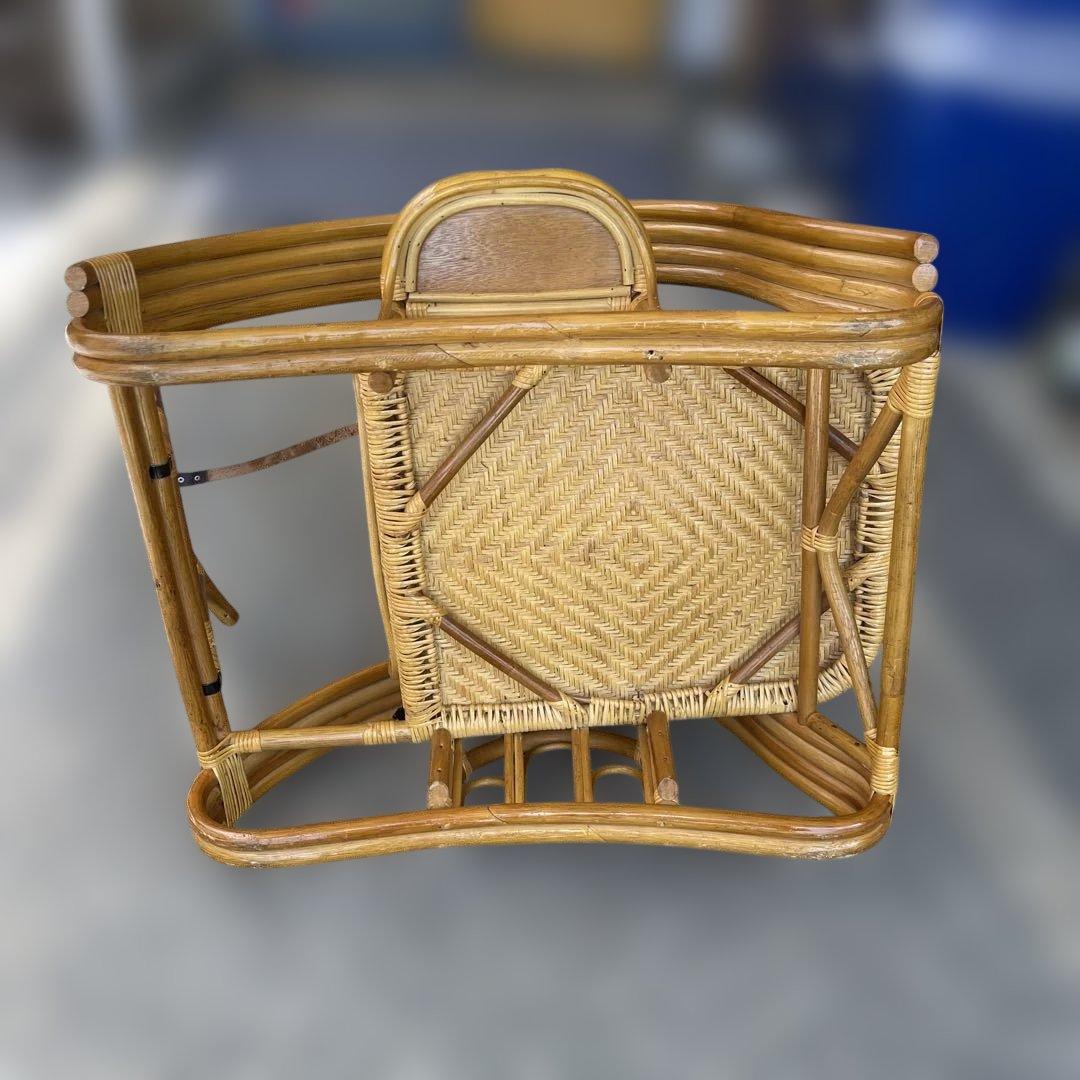 ꧁籐家具꧂ ラタン リクライニングチェア 籐　折りたたみ