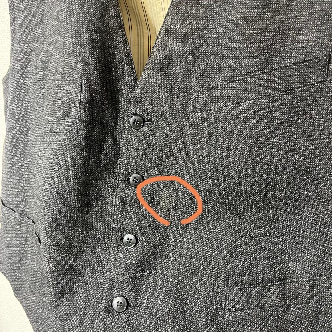 希少 50s 大きめ ベスト ヴィンテージ ごま塩 シャンブレー 針刺しシンチ