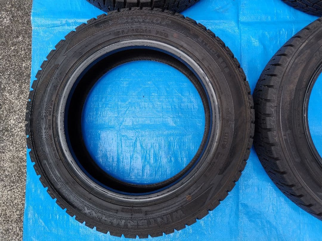 155/65R14【1/2】スタッドレスタイヤ、アルミホイール付、2本分割