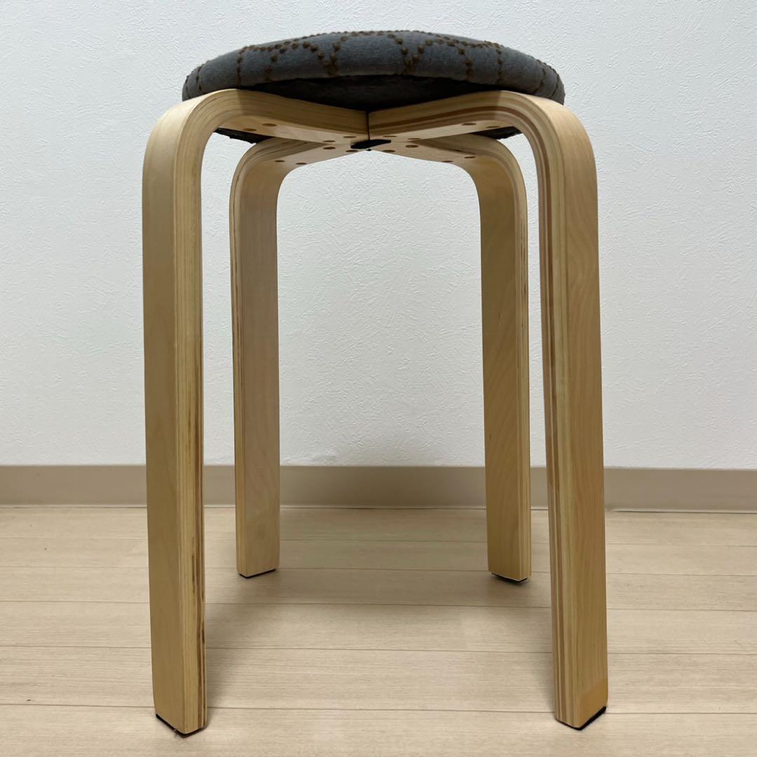 ミナペルホネン スツール タンバリン 丸椅子 【グレー/イエロー】 スタッキング