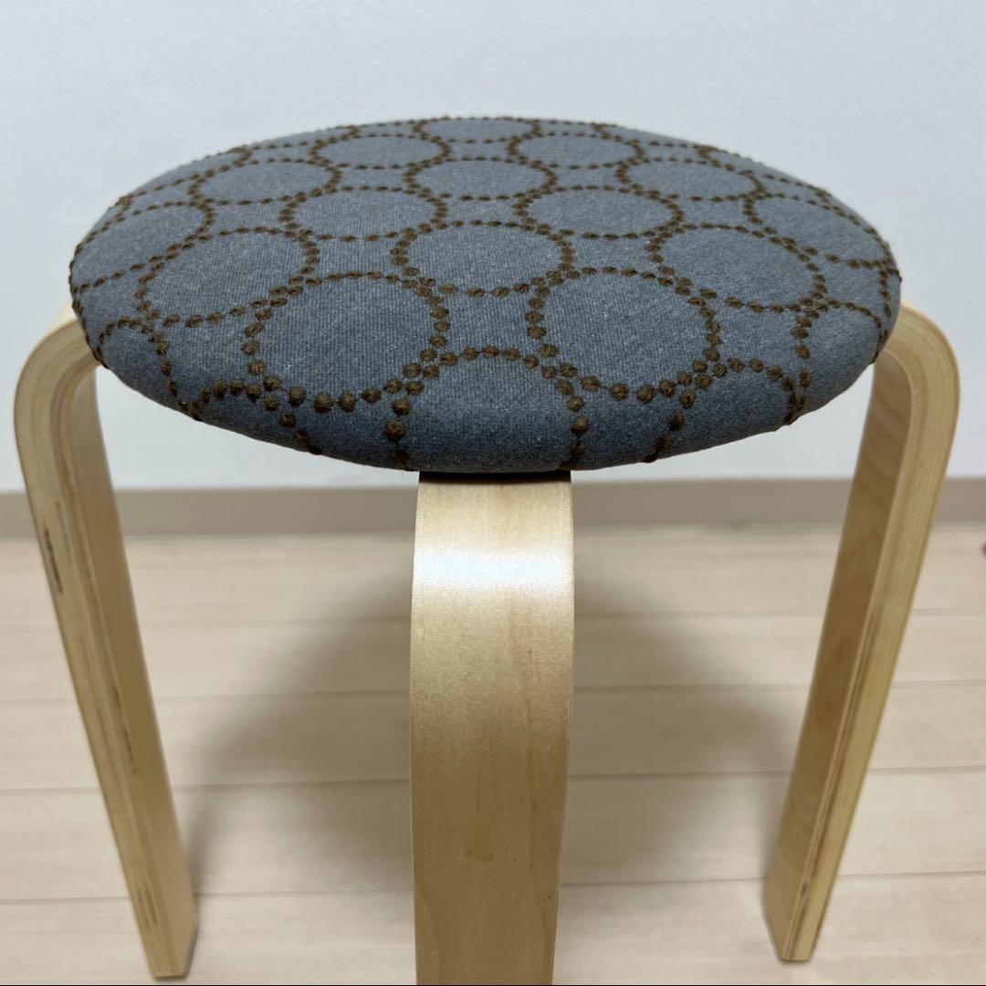 ミナペルホネン スツール タンバリン 丸椅子 【グレー/イエロー】 スタッキング