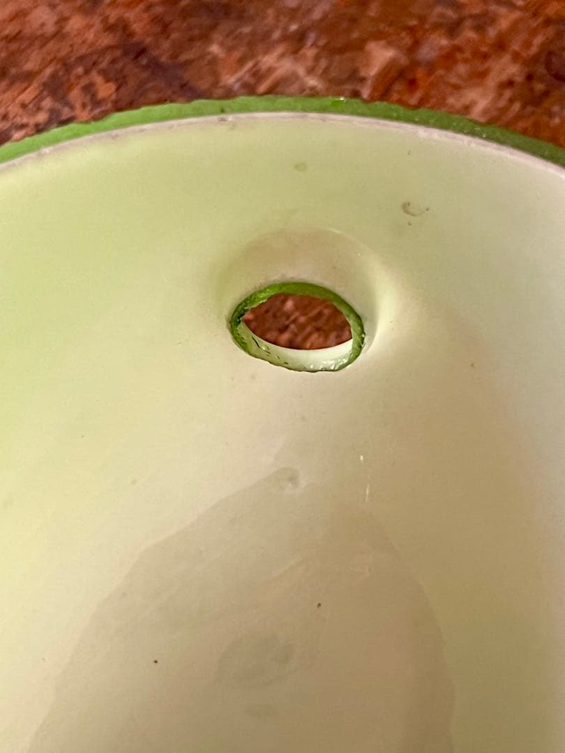 大正ロマン　緑変形電笠　電気スタンド　ガラス　照明　灯り　アンティーク　古道具