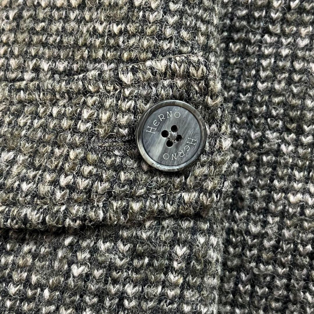 【 大きいサイズ 】 ヘルノ　ダッフルコート　ミックスツイード　フード　ポケット