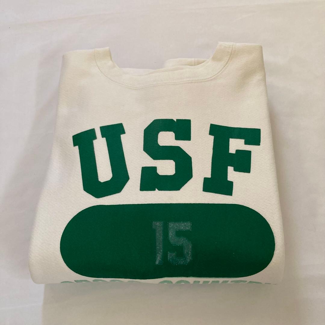 超美品 白ボディ×緑 80's チャンピオン リバースウィーブ トリコタグ中期