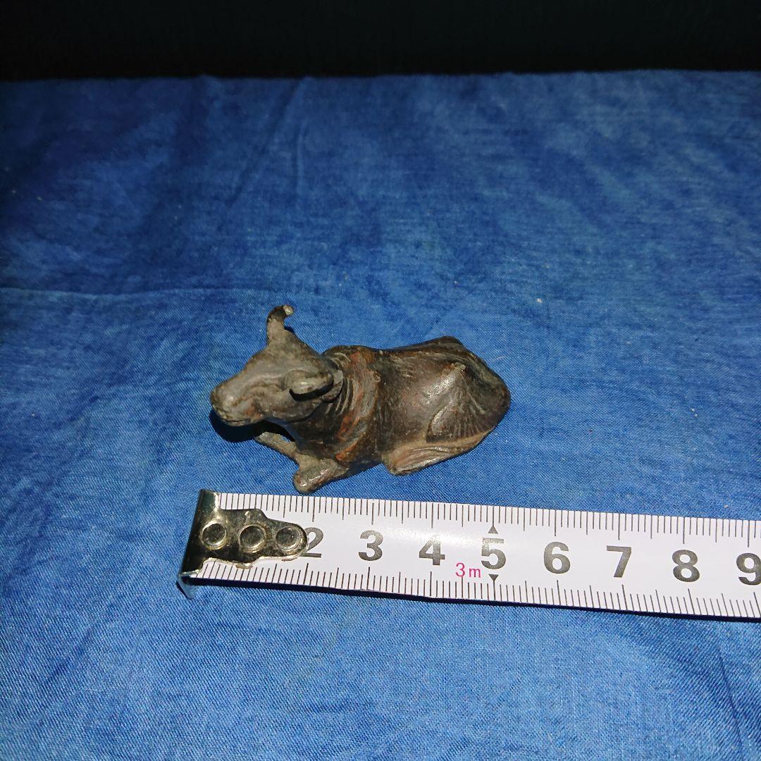 一千年古銅製飾り牛古銅器