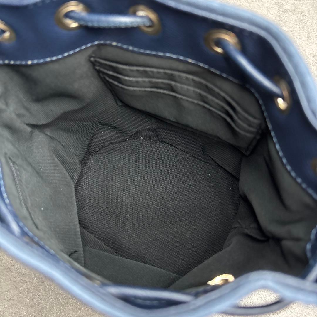 現行品 FURLA フルラ 2wayショルダーバッグ クリオ アーチロゴ デニム