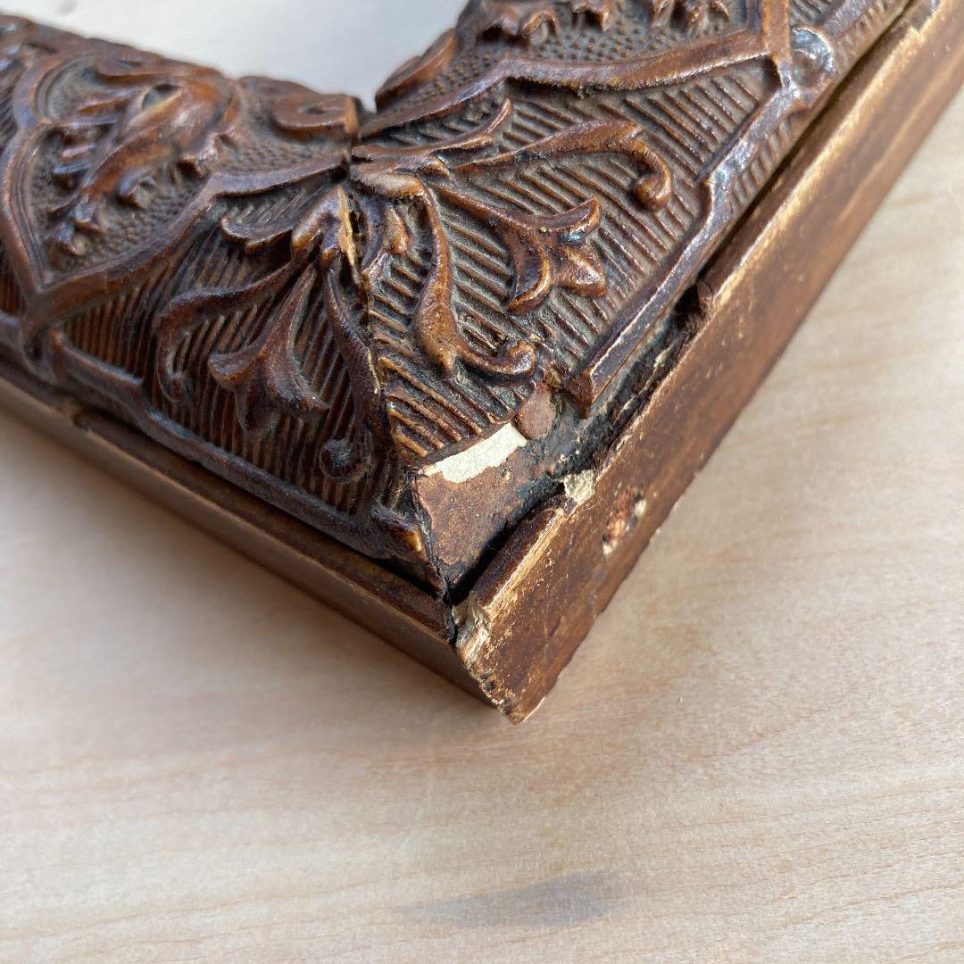 19世紀のアンティークフレーム彫刻ゴシック　アトリエ　宗教　教会　ビンテージ