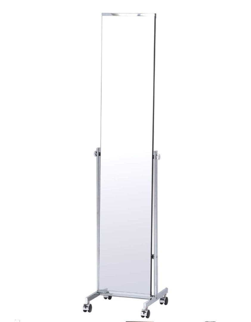 スタンドミラー キャスター付き 全身 自立 姿見 鏡 角度調整 飛散防止
