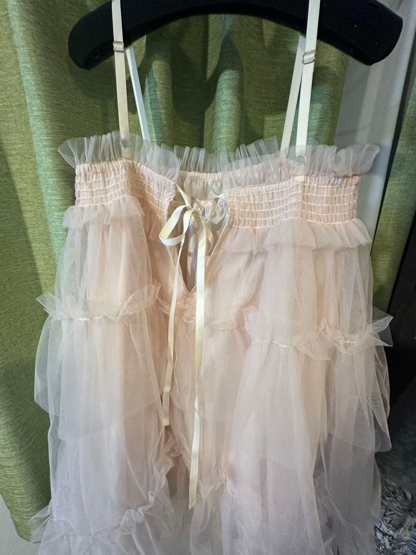 トップス tulle tiered tunic camisole