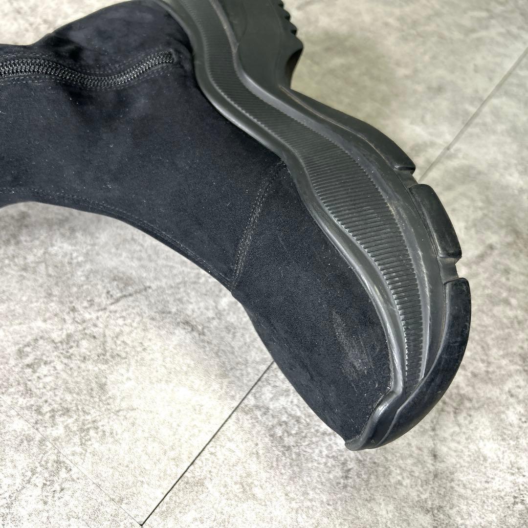 【YELLO】トーキョー/ブラックダブルスニーカー ロングブーツ/厚底/Y2K◎