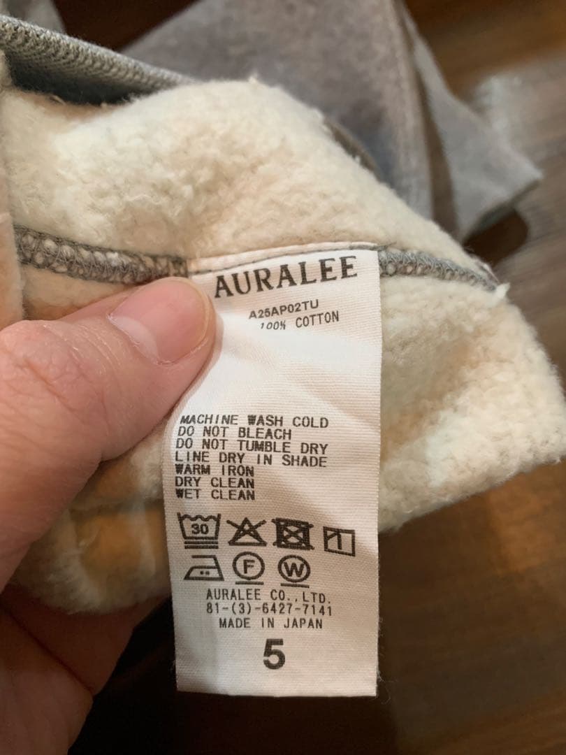 トップス AURALEE SMOOTH SOFT BD SWEAT P/O