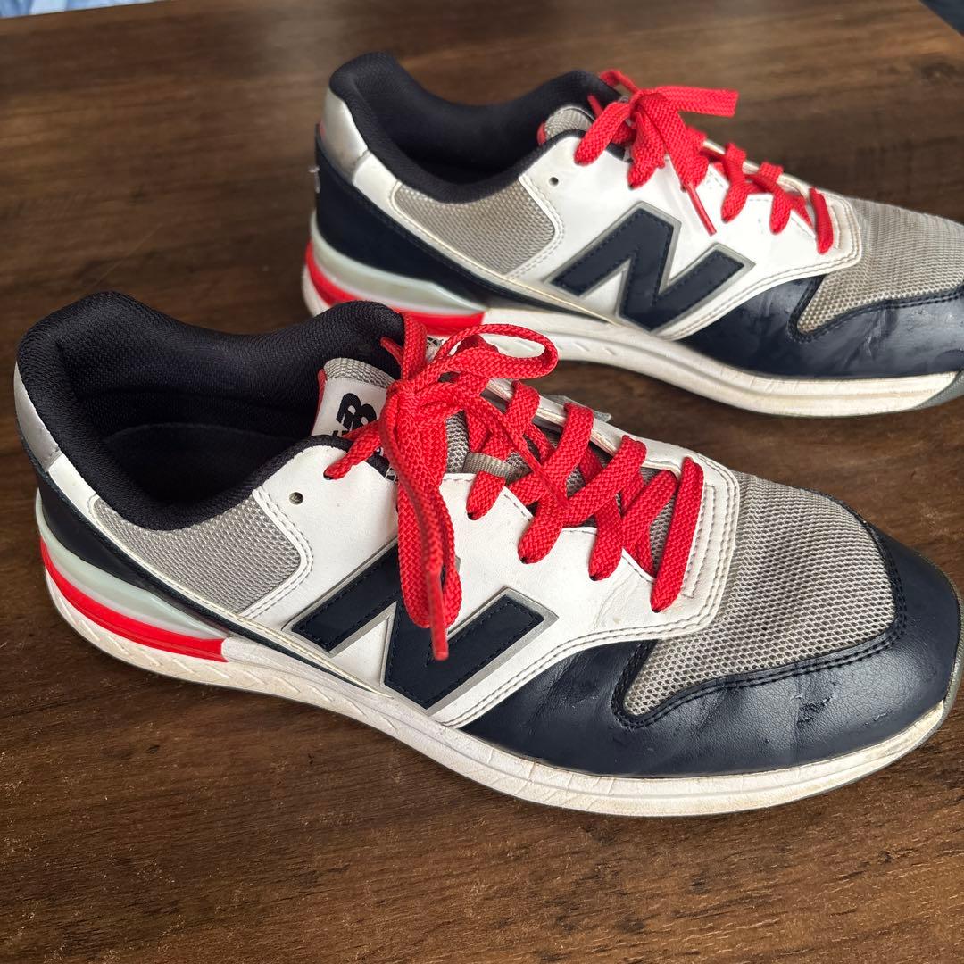 New Balance 996ゴルフシューズ ネイビー/ホワイト/レッド