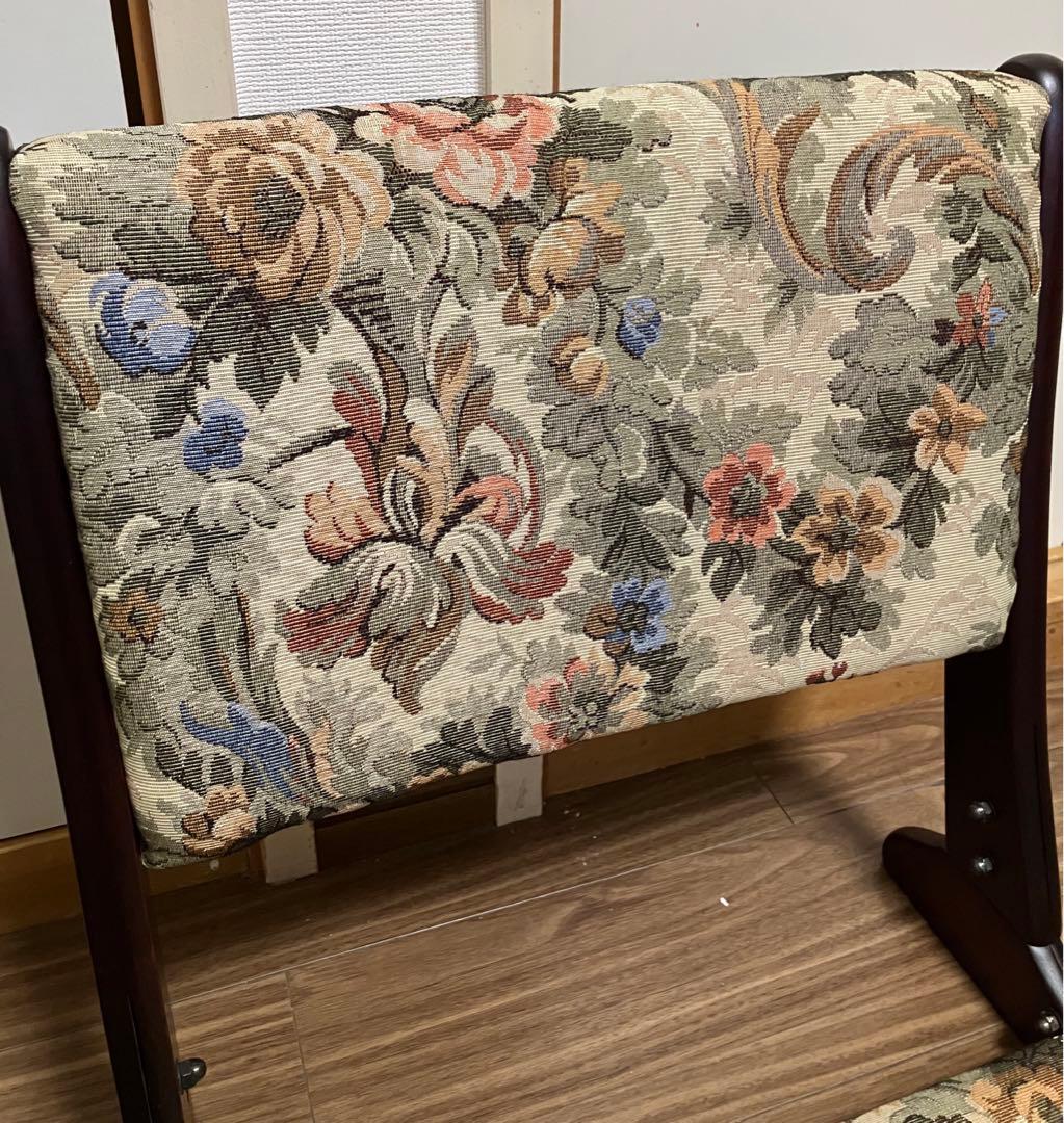 花柄 座椅子 2点セット ナカムラ バラ 薔薇 ローズ柄