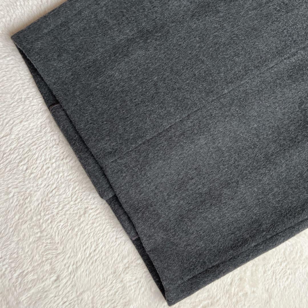 美品✨エンフォルド ウール リバーコート チェスター コクーン グレー×グリーン