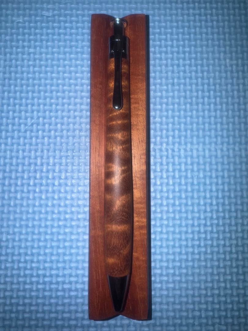 工房楔　サペリ杢　ボールペン　上杢