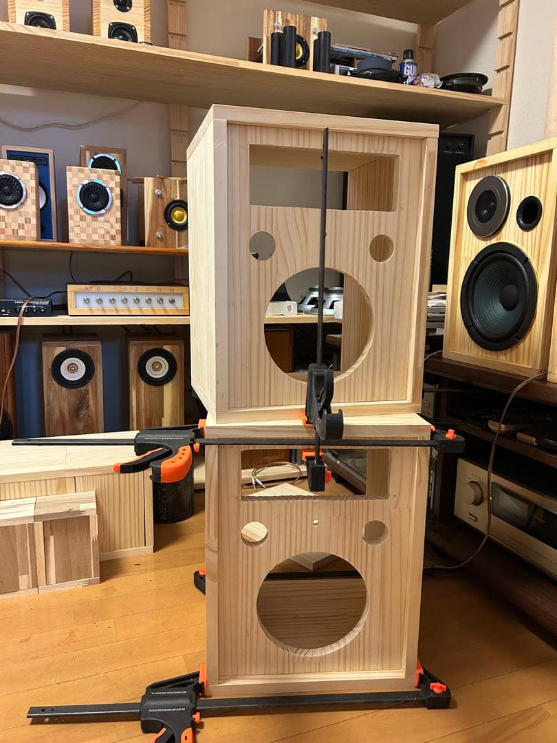 自作スピーカー ホーンツイーター2WAYバスレフ型