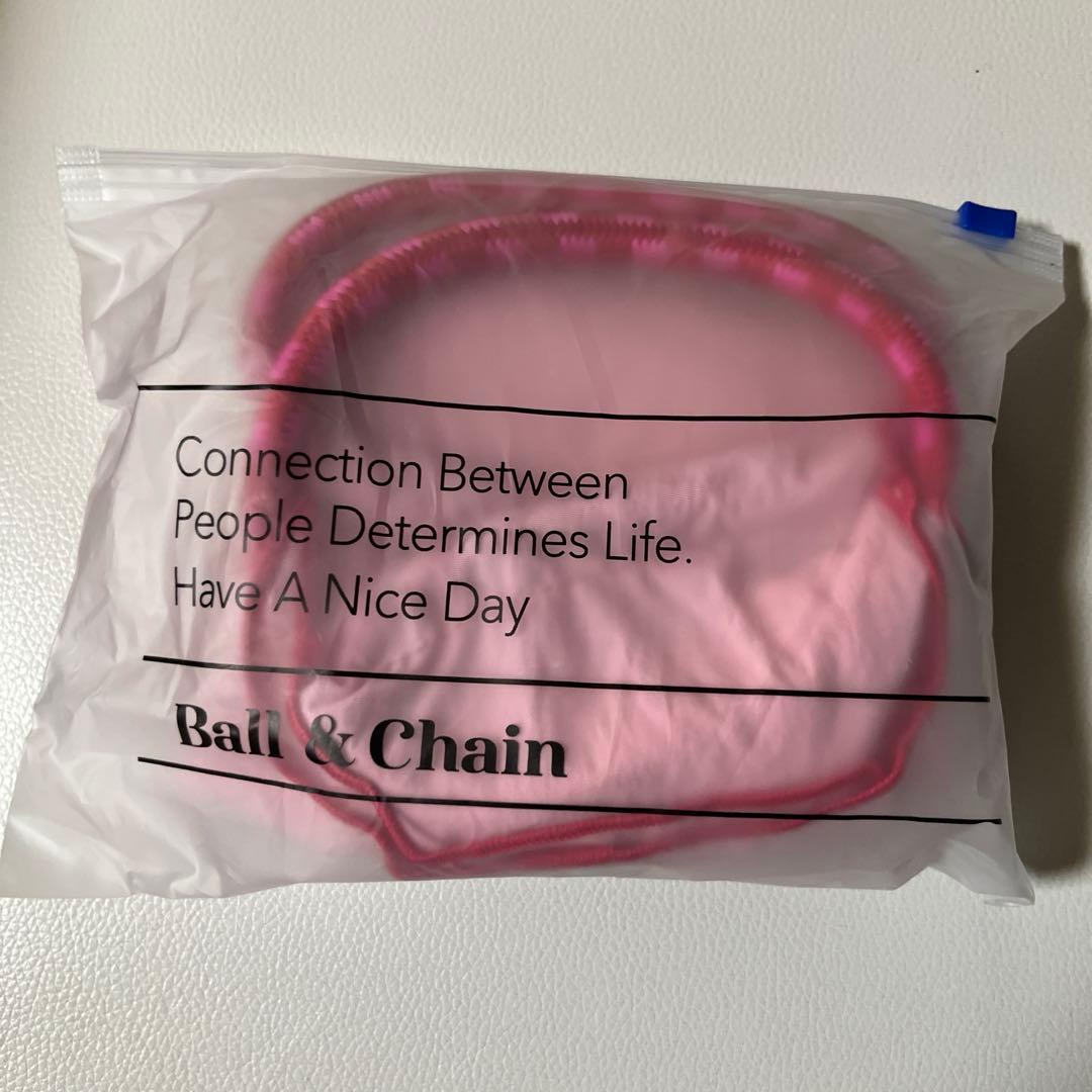 ボールアンドチェーン×ペコちゃんケーキ柄（不二家限定ピンク色）Mサイズ 未使用