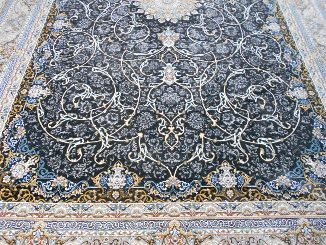 立体柄、144万ノット！本場イラン産 絨毯！200×250cm-38001