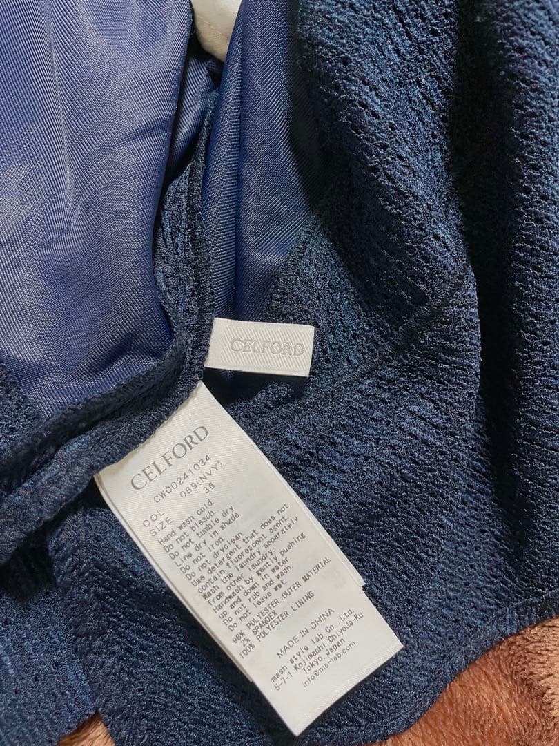 CELFORD GOLF ストレッチレース袖フレアワンピースセルフォード ゴルフ