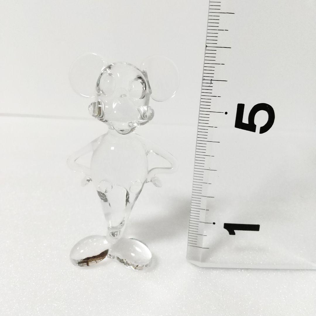 ミッキーマウス【Disney】ガラス製 置物 クリスタル インテリア