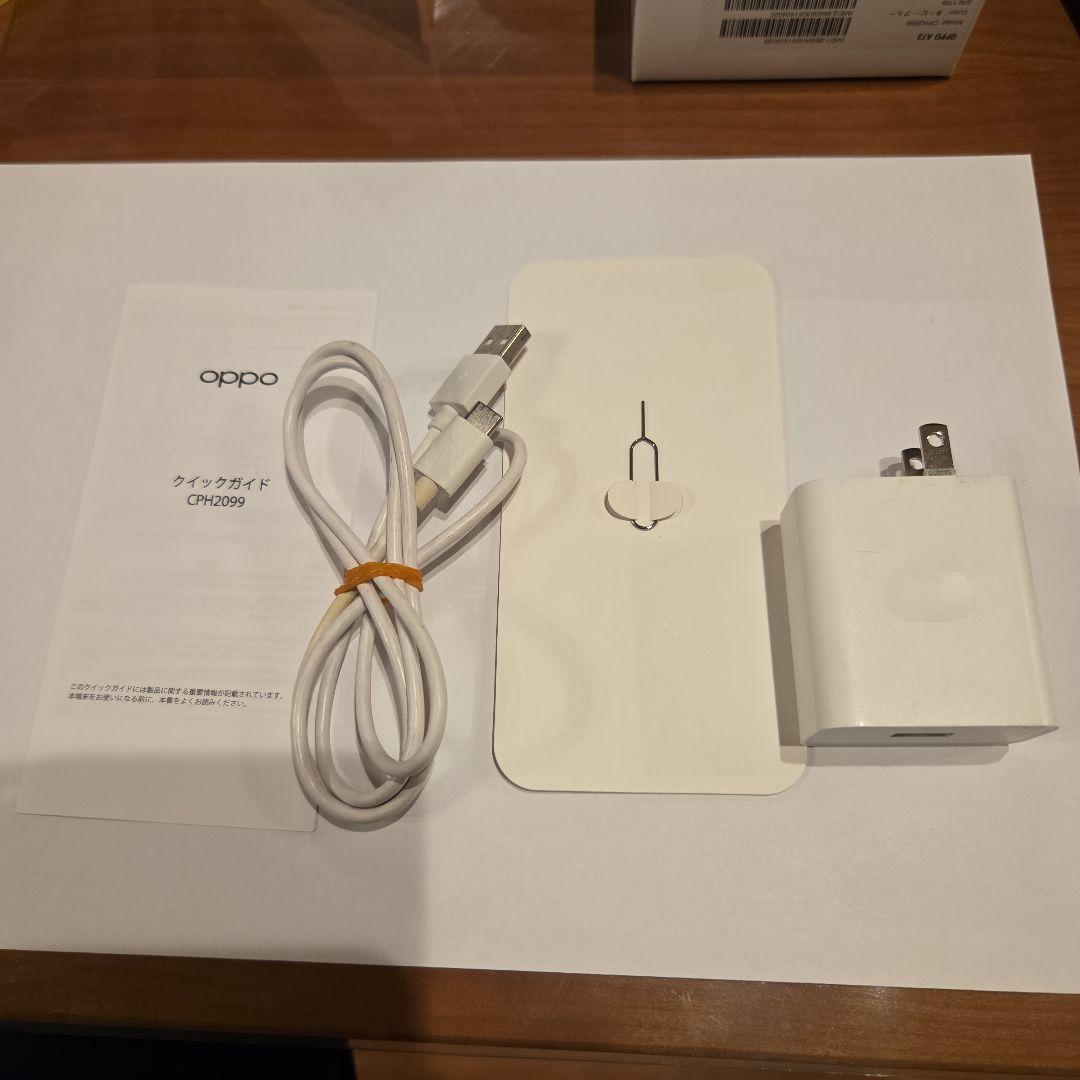 美品　OPPO A73 楽天　64GB スマホ　ネイビーブルー　付属品付　箱付