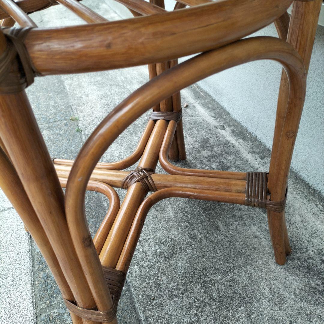 kazama/カザマ/ラタン/籐家具/テーブル/丸テーブル/ガラステーブル