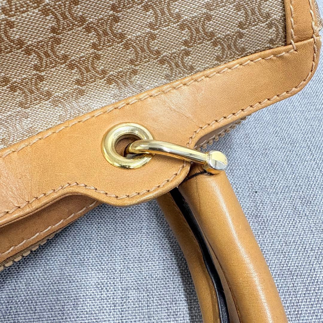 CELINE セリーヌ マカダム柄 トリオンフ ミニボストンバッグ ハンドバッグ