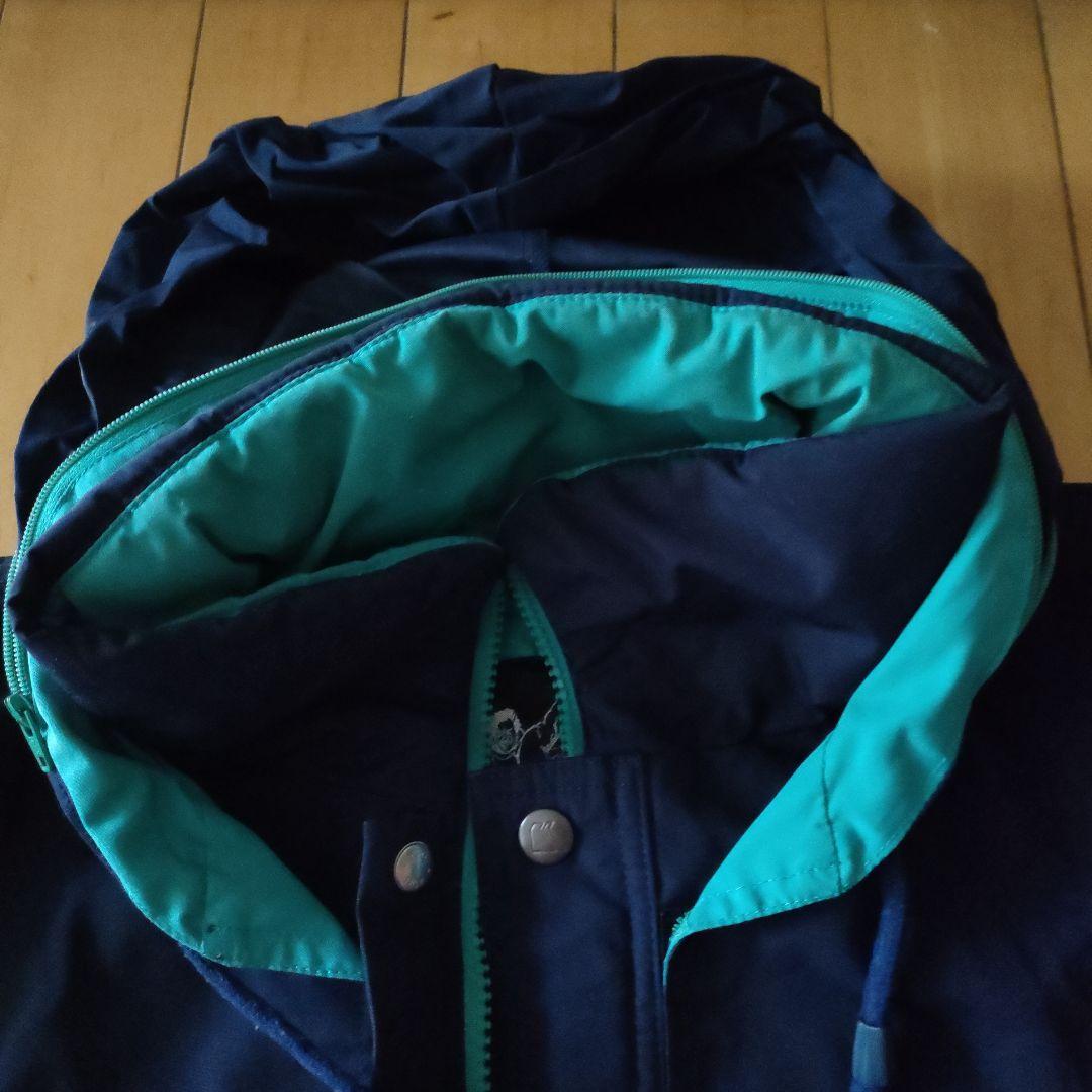 アシックス　KITTY ネイビー グリーン ボンバージャケット スキーウェアー