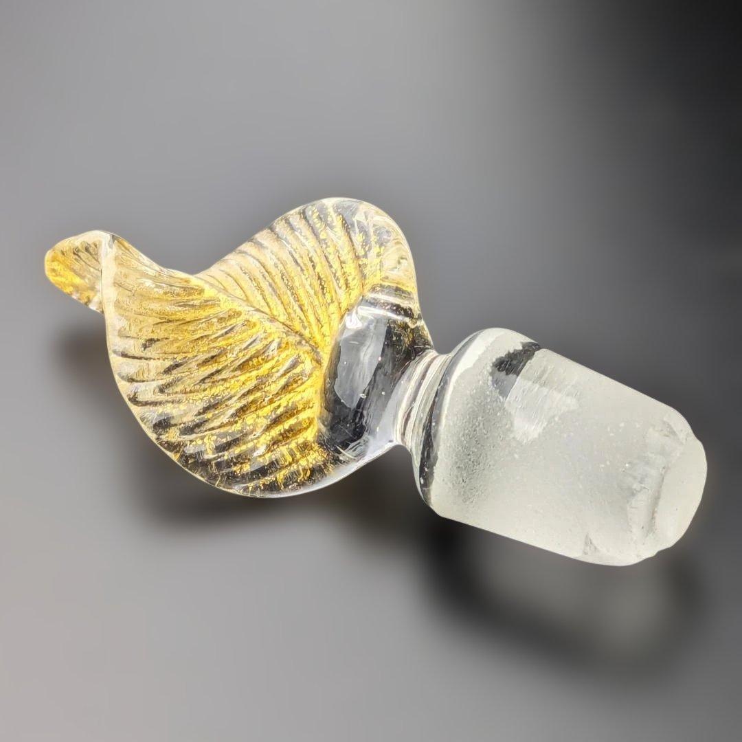 ムラーノ ミルフィオリ アート イタリア製の手吹きガラス 香水瓶 ゴールド箔