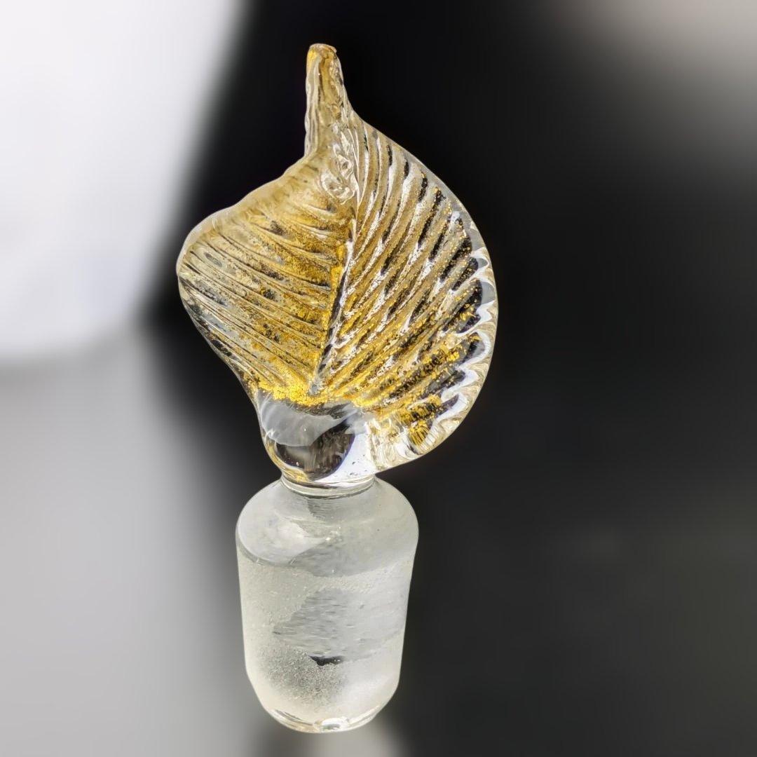 ムラーノ ミルフィオリ アート イタリア製の手吹きガラス 香水瓶 ゴールド箔