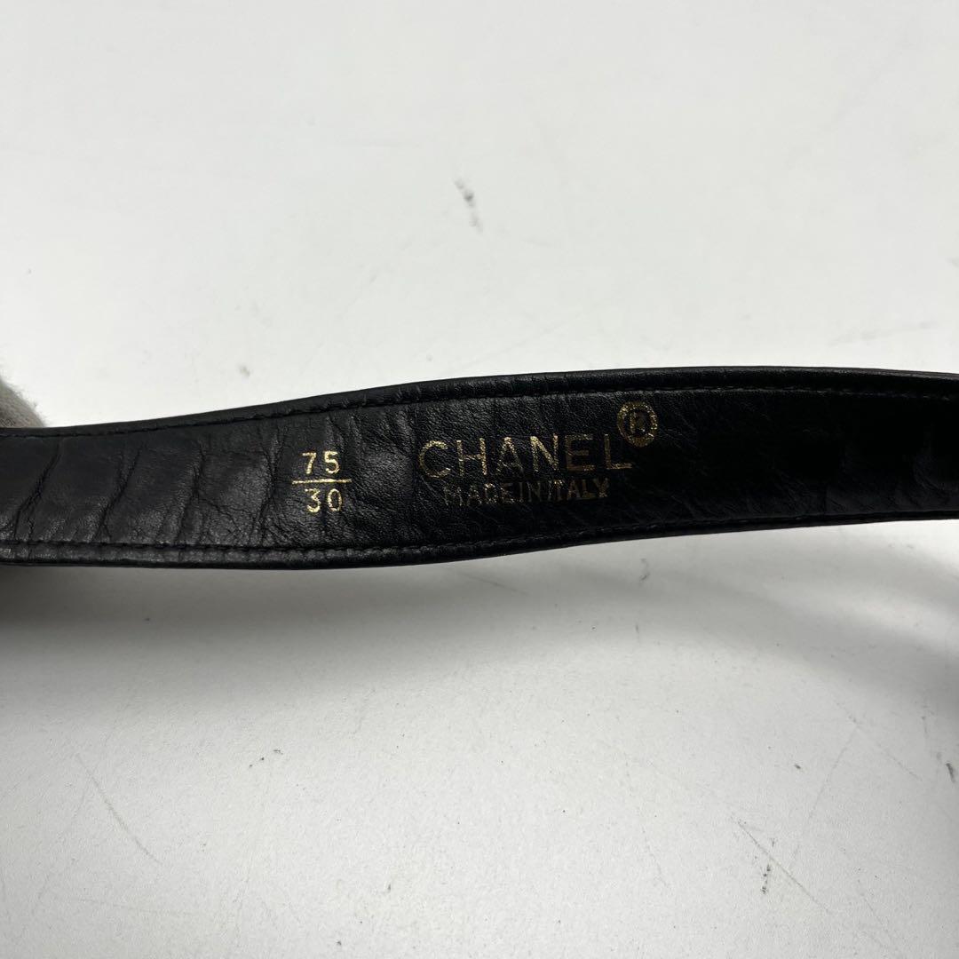 美品 シャネル ウエストポーチ マトラッセ ココマーク ターンロック ブラック