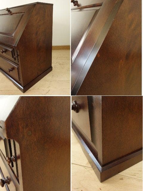北海道民芸家具　座ビューロー　ライティング　座机　 再塗装済　ＵＳＥＤ