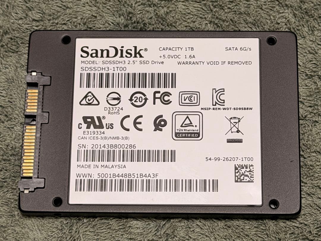 内蔵型SSD SDSSDH3-1T00 SSD 1TB SanDisk