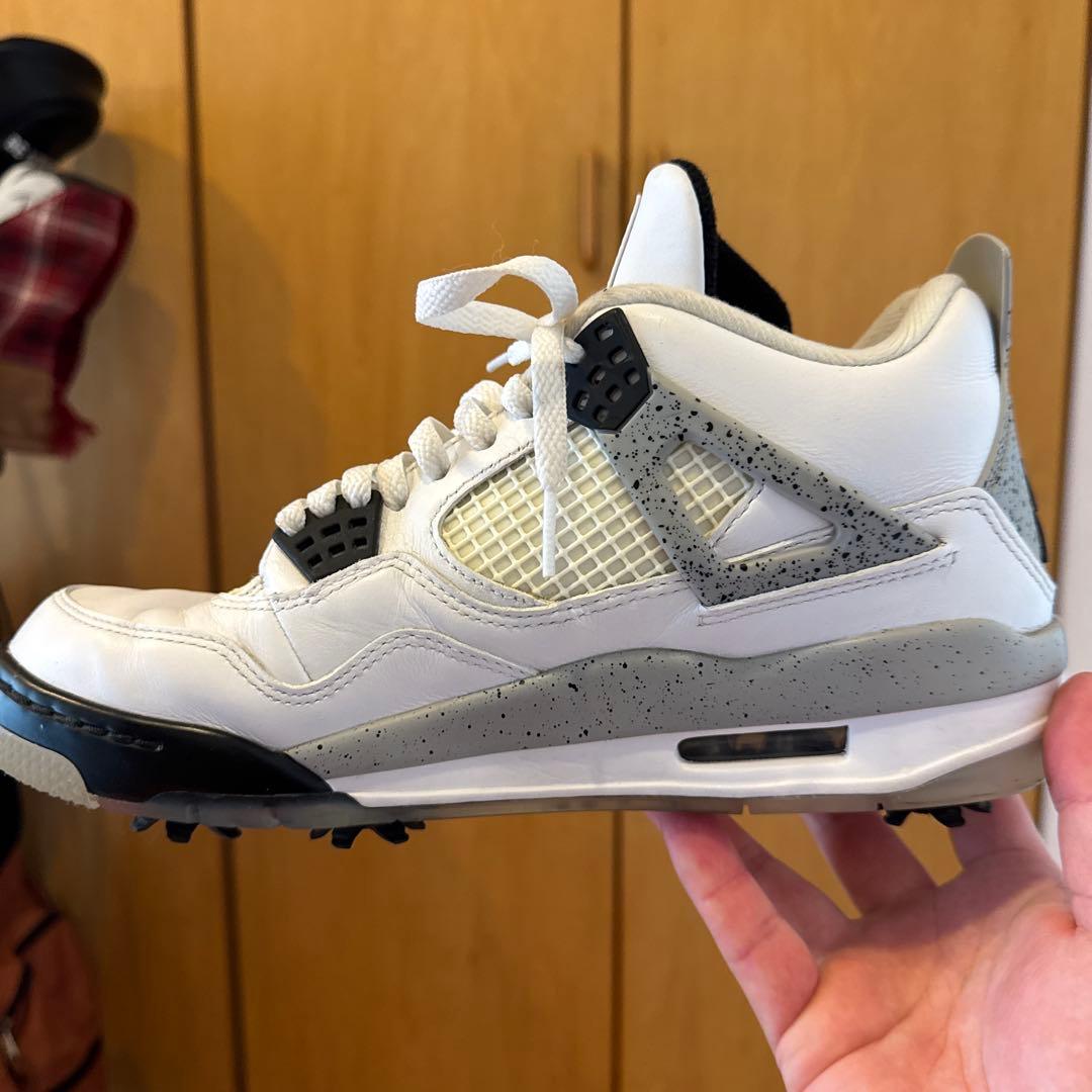 シューズ(男性用) NIKE GOLF AIR JORDAN 4 \"WHITE CEMENT\"