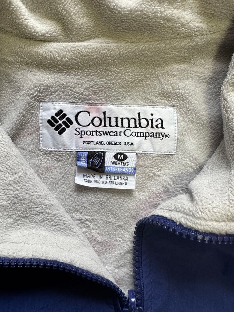 90s 00s Columbia ウォームアップジャケット 裏地フリース テック