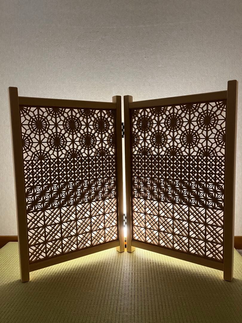 組子　組子細工　衝立　ついたて　パーテーション　伝統工芸品