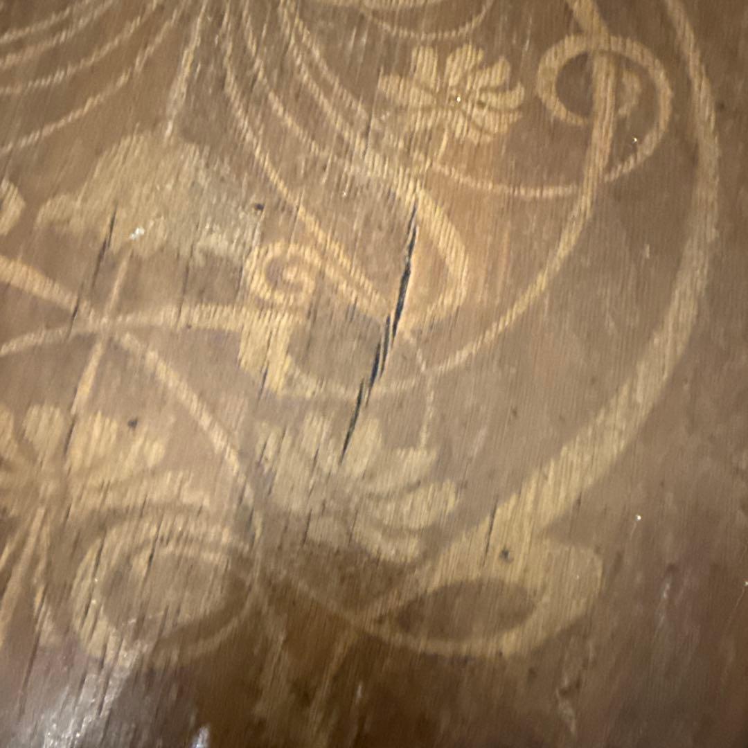 ヴィンテージ　ラウンドスツール　ベントウッド　座面装飾